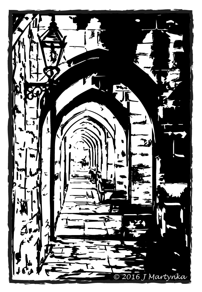 Curle's Passage, Winchester - digital illustration